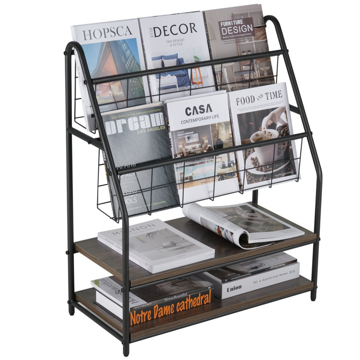 17 Stories Megyn Free Standing Magazine Rack Wayfair